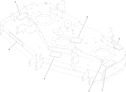 Deck Decal Assembly Diagram and Parts List for 74450 400000000-402099999 Toro Lawn Tractor
