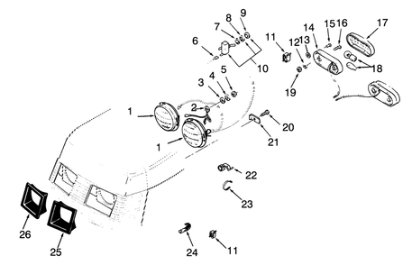 Electrical System Diagram and Parts List for 73420 3900001 - 3999999 Toro Lawn Tractor