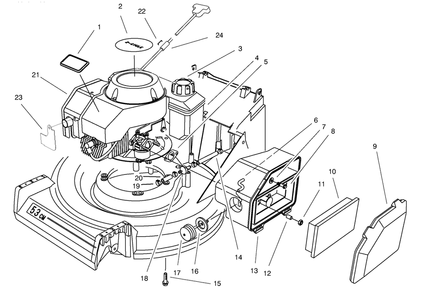 Engine Assembly Diagram and Parts List for 26643 7900001 - 7999999 Toro Lawn Mower