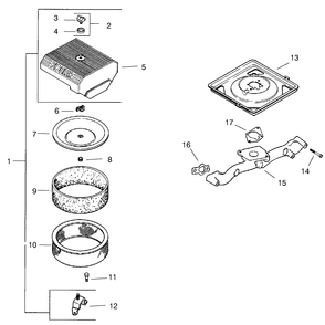 Air Intake And Filtration Diagram and Parts List for 74209 (0000001-0000999)(2000) Toro Lawn Mower
