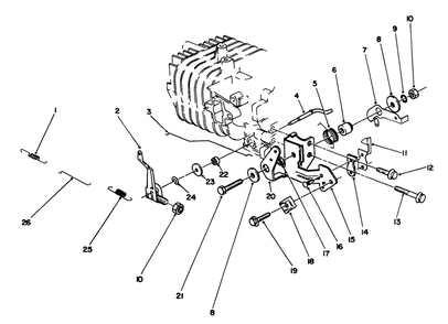 Governor Assembly (Model No. 47pl0-3) Diagram and Parts List for 22042 1000001 - 1999999 Toro Lawn Mower