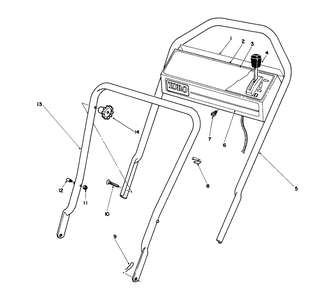 Handle Assembly Diagram and Parts List for 16585 9000001 - 9999999 Toro Lawn Mower
