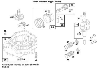 Engine Briggs & Stratton Model 12f802-0667-01 Diagram and Parts List for 20804 7900001 - 7999999 Toro Lawn Mower