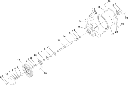Turbine Assembly Diagram and Parts List for 78593 400000000-402859999 Toro Lawn Mower