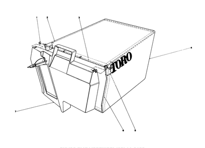 Grass Bag Assembly No. 11-0159 Diagram and Parts List for 20526 8000001 - 8999999 Toro Lawn Mower