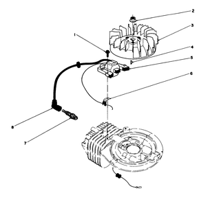 Flywheel & Magneto Assembly (Engine Model No. 47pf5 & 47pg6) Diagram and Parts List for 20584 7000001 - 7999999 Toro Lawn Mower