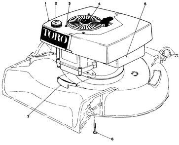 Engine Assembly Diagram and Parts List for 16300 2000001 - 2999999 Toro Lawn Mower
