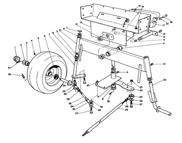 Rear Axle Assembly Diagram and Parts List for 30610 390001 - 399999 Toro Lawn Tractor