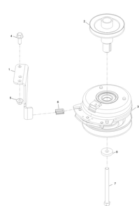 Clutch Assembly Diagram and Parts List for 75756 412800000 - 999999999 Toro Lawn Tractor