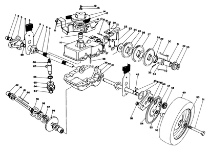 Gear Case Assembly (Model 22035) Diagram and Parts List for 22035 4000001 - 4999999 Toro Lawn Mower