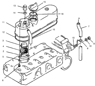 Head Cover Assembly Diagram and Parts List for 22303TE 990001 - 999999 Toro Lawn Tractor Accessories