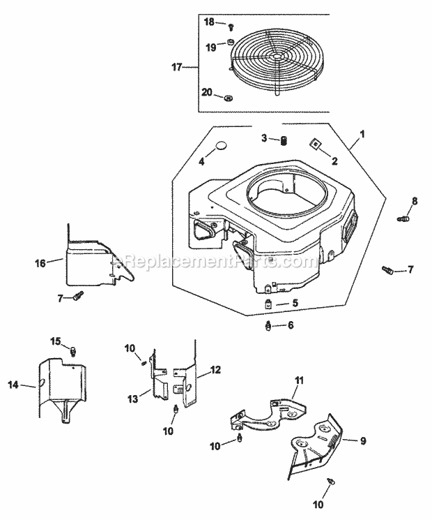 Group 6 Blower Housing & Baffles Assembly Diagram and Parts List for 74174 200000001-200999999 Toro Lawn Mower