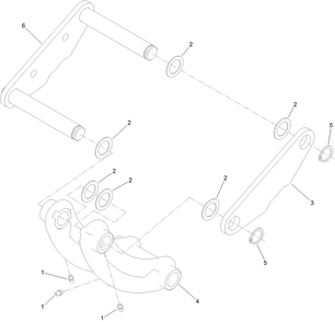 Bucket Bracket Assembly Diagram and Parts List for 23106 321000001 - 321999999 Toro Lawn Tractor Accessories