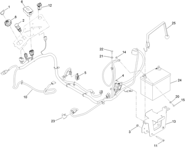 Electrical Assembly Diagram and Parts List for 74472 402100000-403351083 Toro Lawn Tractor