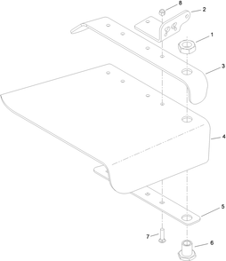 Rubber Deflector Assembly Diagram and Parts List for 144-6572  Toro Lawn Tractor