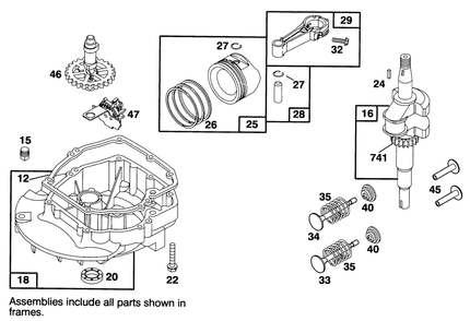 Engine Briggs & Stratton Model 127702-0131-01 Diagram and Parts List for 20908BC 4900001 - 4999999 Toro Lawn Mower