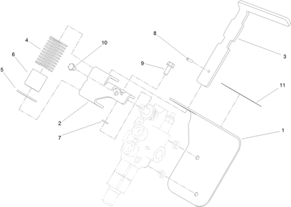 Auxiliary Control Lever Assembly Diagram and Parts List for 22337CP 410400000 - 999999999 Toro Lawn Tractor Accessories