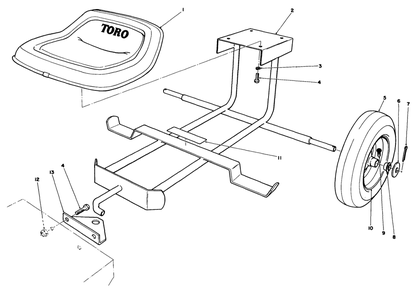 Part Location Diagram of 55-9880 Toro DISCONTINUED
