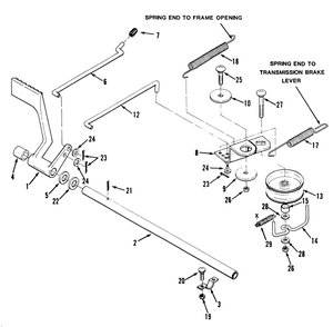 Brake & Idler Assembly (212-5) Diagram and Parts List for 32-12BEA3 1000001 - 1999999 Toro Lawn Tractor