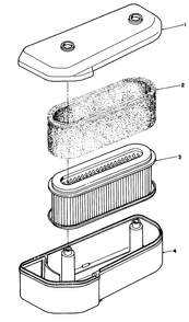 Air Cleaner Assembly Diagram and Parts List for 30112 0000001 - 0999999 Toro Lawn Tractor Accessories