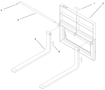 Fork Assembly Diagram and Parts List for 22418 990001 - 999999 Toro Lawn Tractor Accessories