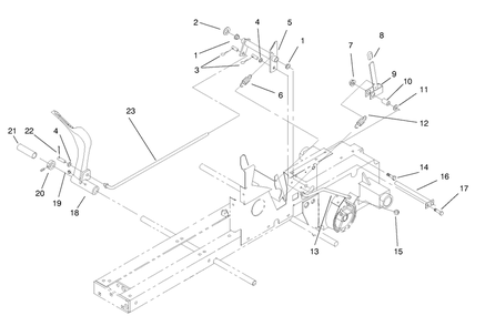 Brake Diagram and Parts List for 73441 7900001 - 7999999 Toro Lawn Tractor