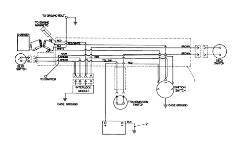 Electrical Schematic Diagram and Parts List for 56125 6000001 - 6999999 Toro Lawn Tractor
