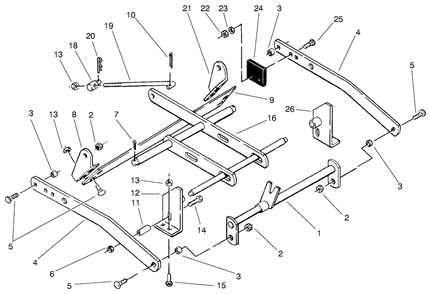 Lift Assembly Diagram and Parts List for 78365 7900001 - 7999999 Toro Lawn Tractor