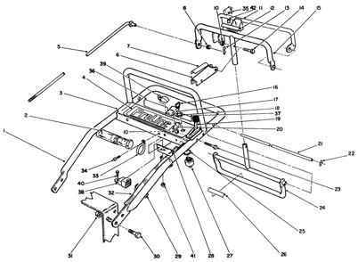 Handle Assembly Diagram and Parts List for 30175 39000001 - 39999999 Toro Lawn Tractor Accessories