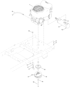 Engine And Muffler Assembly Diagram and Parts List for 76609 400000000 - 417419999 Toro Lawn Tractor