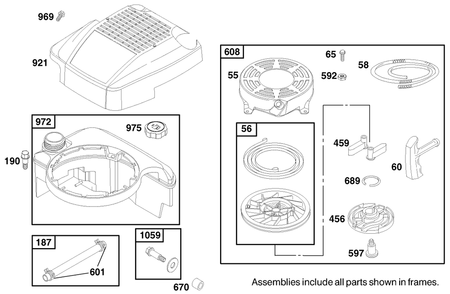 Engine Briggs & Stratton Model 12j802-2368-E1 Diagram and Parts List for 20029 9900001 - 9999999 Toro Lawn Mower