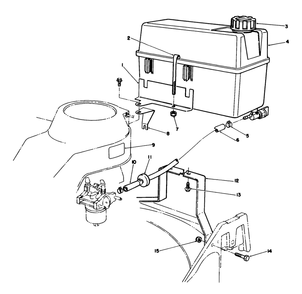 Fuel Tank Assembly Diagram and Parts List for 22025 0000001 - 0999999 Toro Lawn Mower