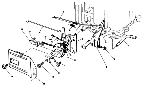 Governor Assembly Model No. Vmh7 Diagram and Parts List for 22510 8000001 - 8999999 Toro Lawn Mower