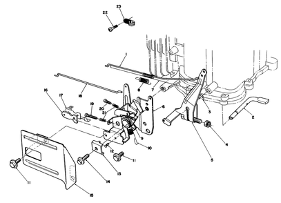 Governor Assembly (Engine No. Vmj7) Diagram and Parts List for 26625CS 9000001 - 9999999 Toro Lawn Mower
