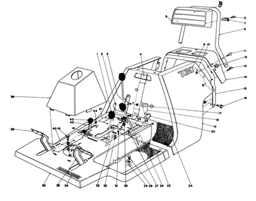 Body Assembly Diagram and Parts List for 56006 1000001 - 1999999 Toro Lawn Tractor