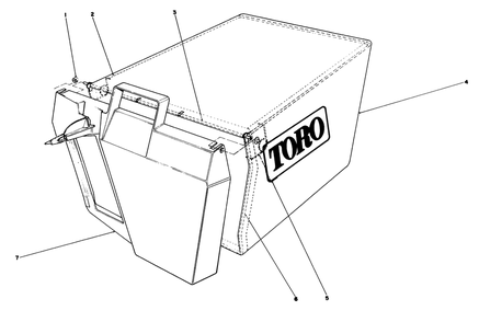 Grass Bag Assembly No. 11-0159 Diagram and Parts List for 20588 8000001 - 8999999 Toro Lawn Mower