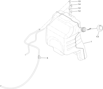 Fuel Tank Assembly Diagram and Parts List for 79518 (316000001-316999999)(2016) Toro Lawn Mower