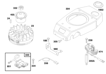 Engine Gts 150 (Model No. 20466 Only) Diagram and Parts List for 20466 6900001 - 6999999 Toro Lawn Mower