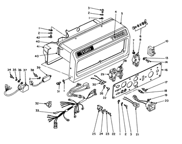 Control Panel Assembly Diagram and Parts List for 62032 8000001 - 8999999 Toro Generator