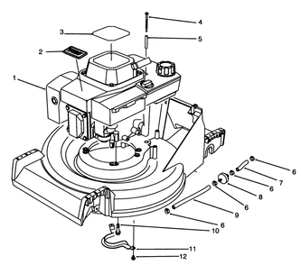Engine Assembly Diagram and Parts List for 26620B 3900001 - 3999999 Toro Lawn Mower