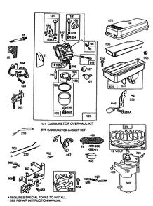 Briggs & Stratton Model No. 191707-0121-01 Diagram and Parts List for 56132 2000001 - 2999999 Toro Lawn Tractor