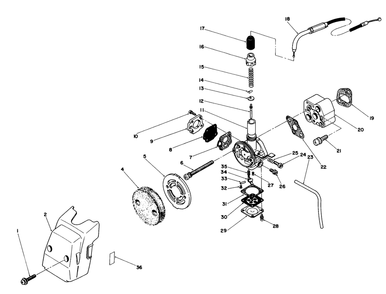 Carburetor & Air Cleaner Assembly Diagram and Parts List for 51650 9000001 - 9999999 Toro Trimmer
