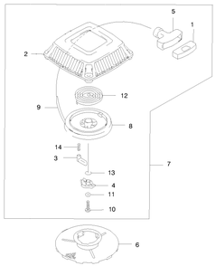 Starter Diagram and Parts List for 22170 9900001 - 9999999 Toro Lawn Mower