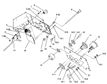 Gages, Throttle Diagram and Parts List for 73363 6900001 - 6999999 Toro Lawn Tractor