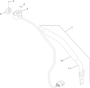 Lh Lever Assembly No. 140-6692 Diagram and Parts List for 2937  Toro Lawn Tractor