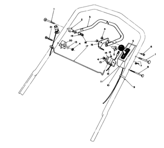 Control Assembly Diagram and Parts List for 20526 7000001 - 7999999 Toro Lawn Mower