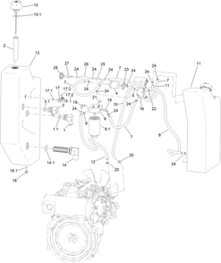 Fuel Assembly Diagram and Parts List for 22352 412900000 - 999999999 Toro Lawn Tractor Accessories