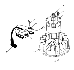 Magneto & Flywheel Assembly (Model No. Vmh7) Diagram and Parts List for 20622C 8000001 - 8999999 Toro Lawn Mower