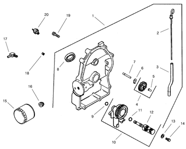 Group 3-Oil Pan/Lubrication Diagram and Parts List for 73561 9900001 - 9999999 Toro Lawn Tractor
