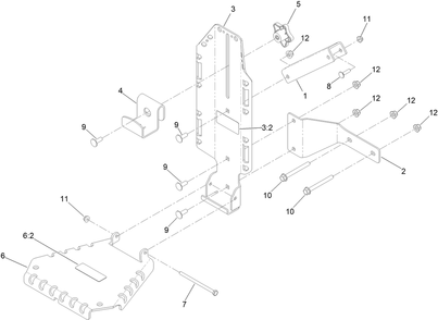 Universal Mount Kit Assembly No. 147-6346 Diagram and Parts List for 147-6346  Toro Lawn Tractor